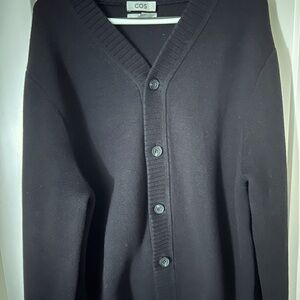 COS Black Cardigan Sweater Timeless Knitwear